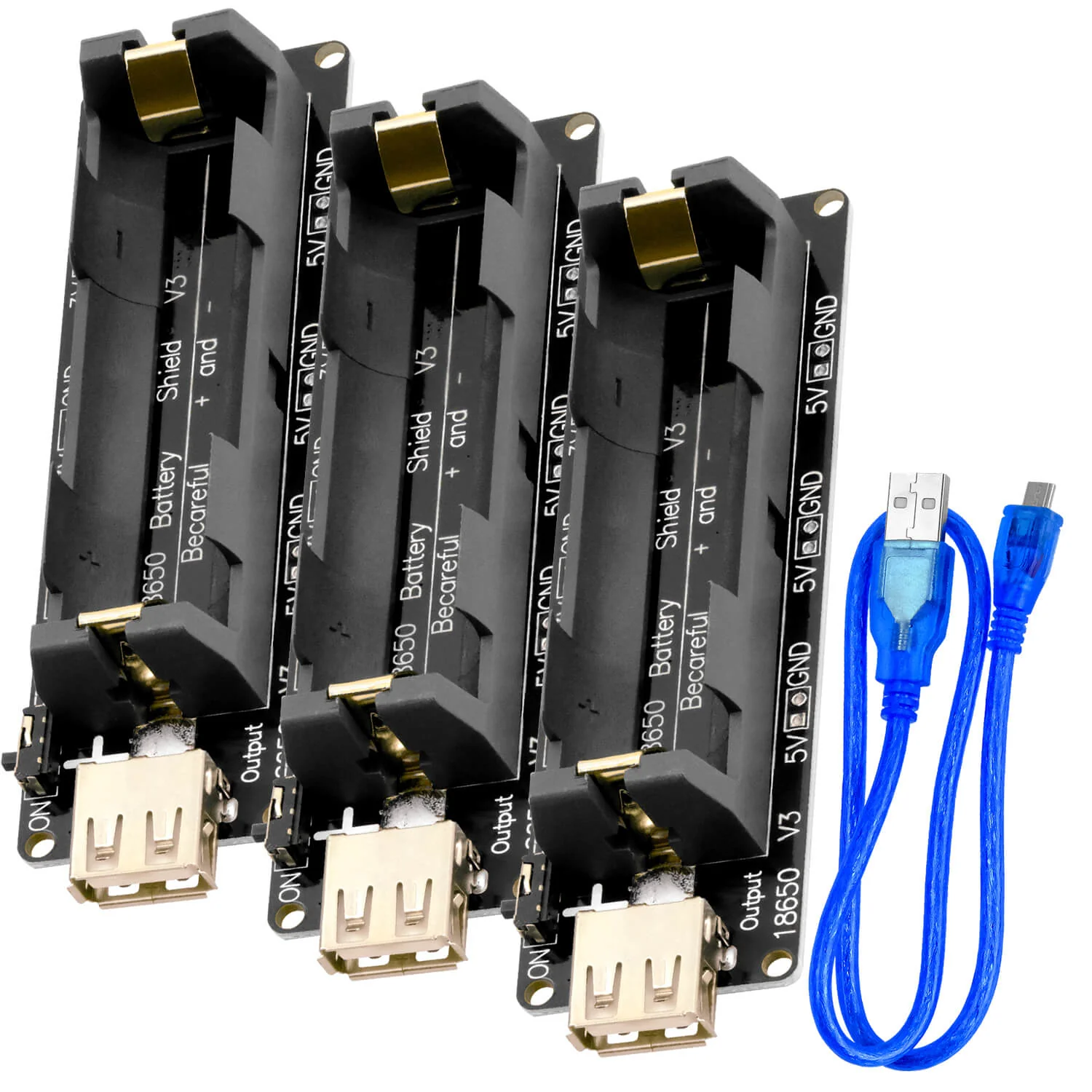 Battery Expansion Shield 18650 V3 inkl. USB Kabel - Image 4