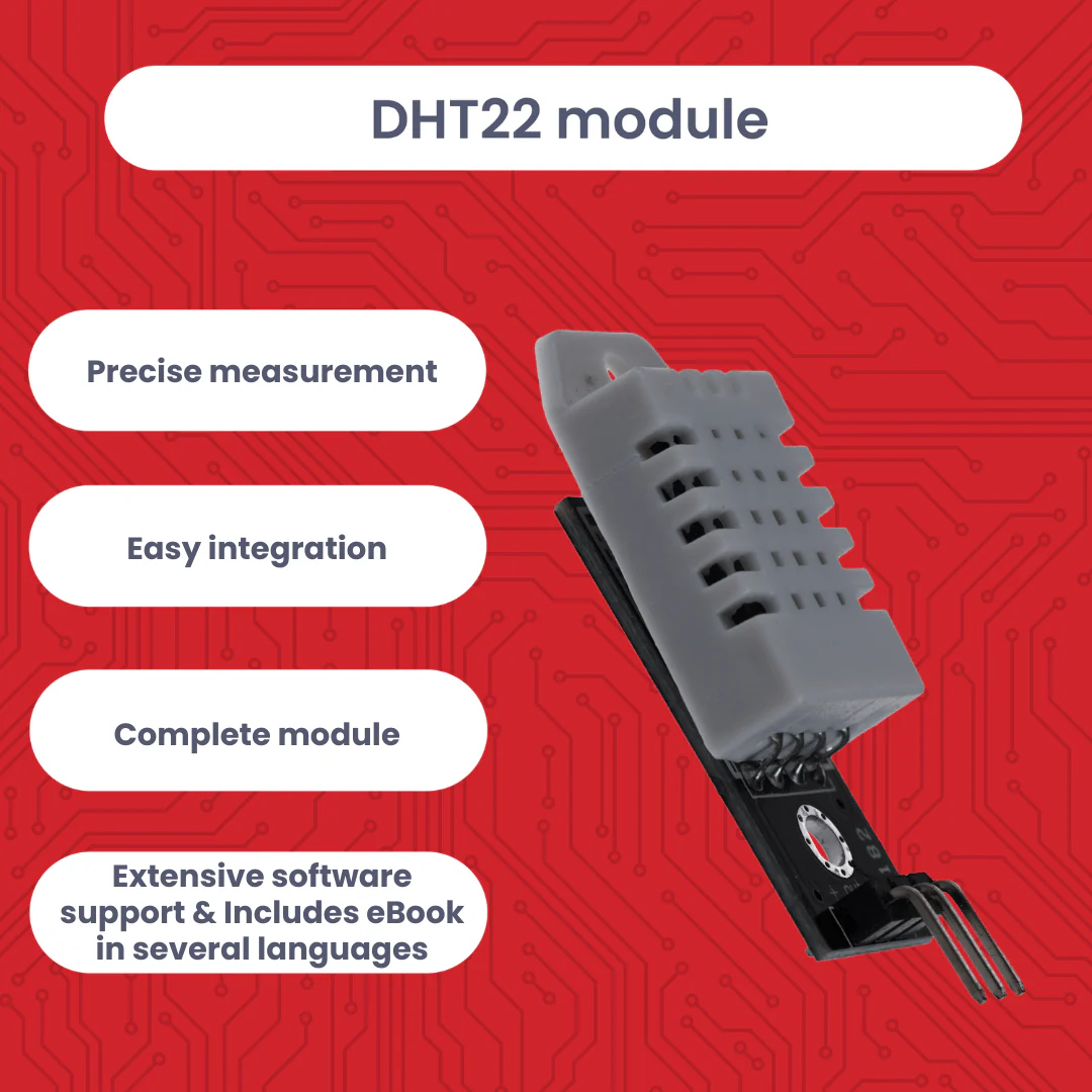 DHT22 Temperatur- und Luftfeuchtigkeitssensor Modul mit Digitalausgang – kompatibel mit Arduino, Raspberry Pi, ESP32, – präziser Feuchtesensor 0–99%, -40–125°C - Image 3
