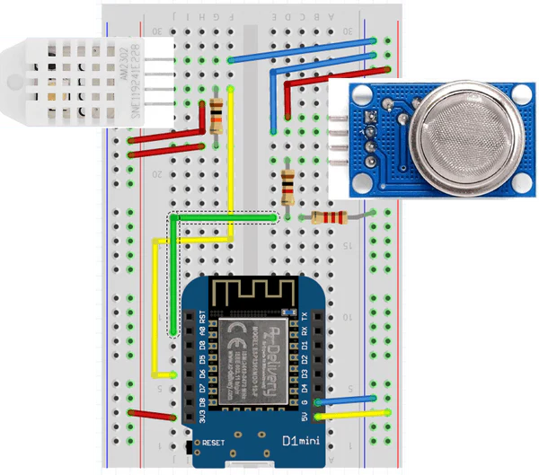 Luftüberwachung mit ESP8266 D1 Mini und Sensoren
